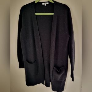 Madewell black, long sweater. Size medium